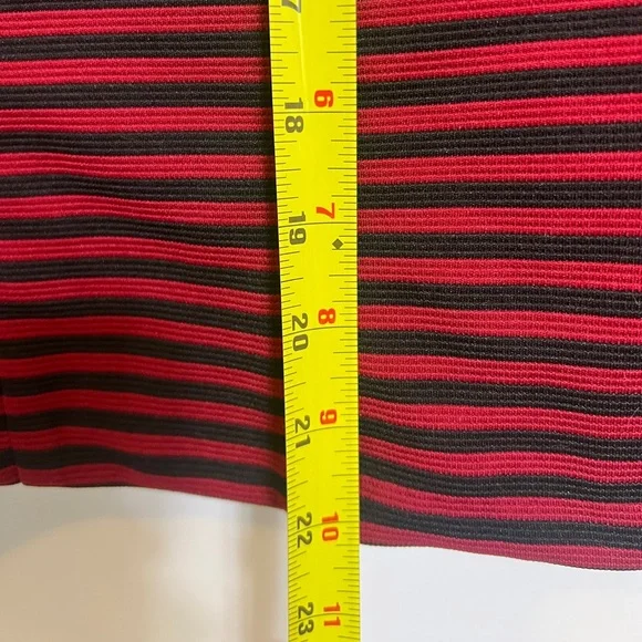 Red and navy striped blazer with ruched sleeves from Have, size medium - Picture 7 of 8